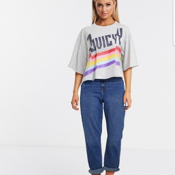Juicy Couture Tops - JUICY COUTURE Rainbow Split Tee